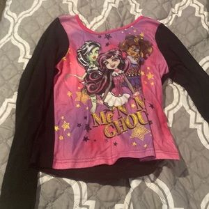 Little girls monster high pajama top